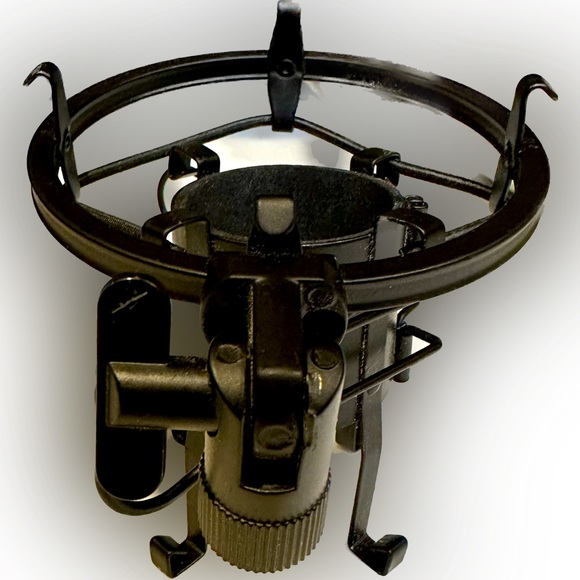 MICROPHONE SHOCK MOUNT CLIP NOISE ISOLATION STABILIZER ANTI-VIBRATION PODCAST - Picture 2 of 8